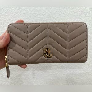 Ralph Lauren Taupe Quilted Women's Wallet